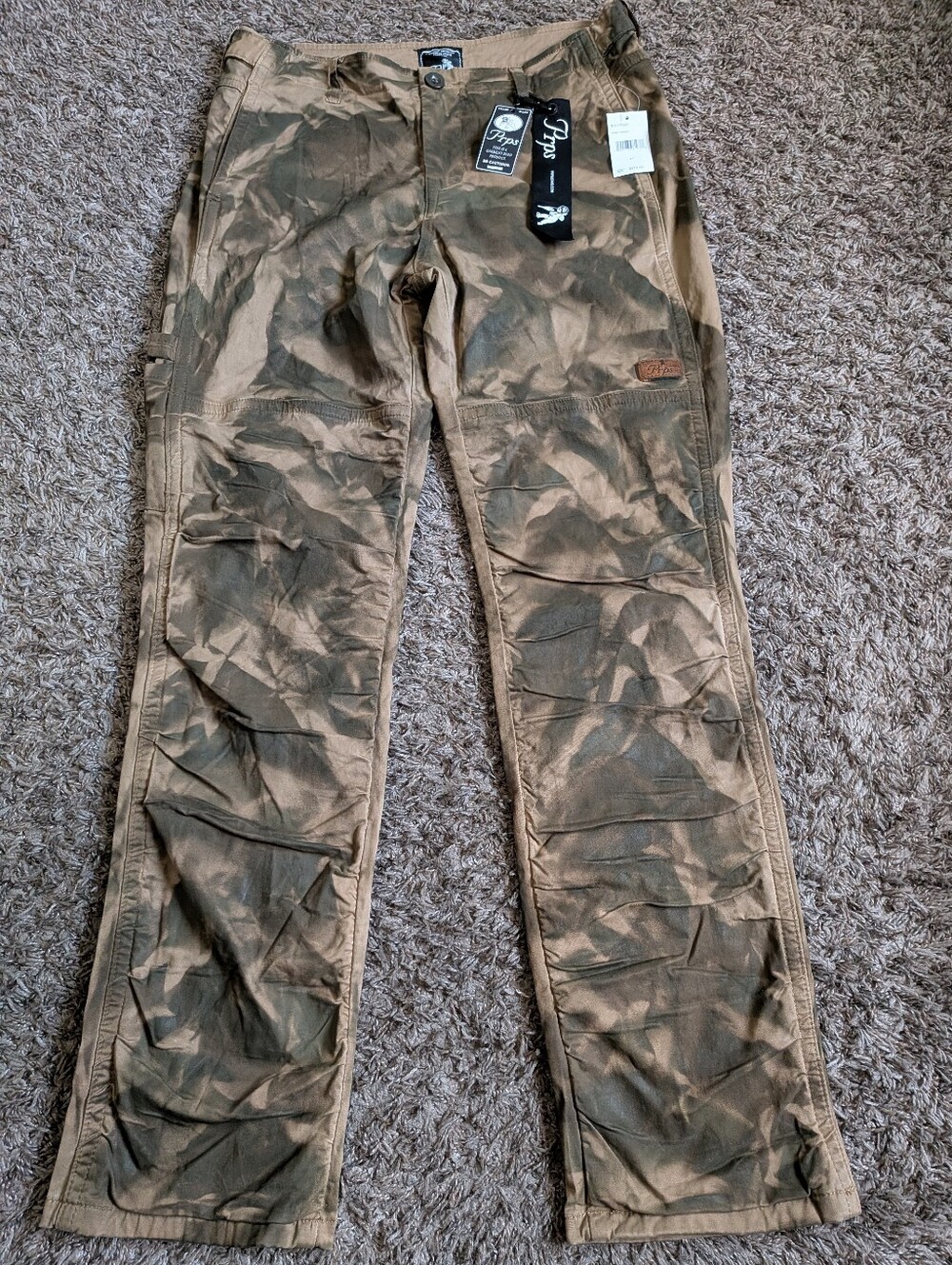 NWT PRPS Army Green Camo Palo Duro Cotton 31" Cargo Pants Men's 31